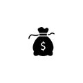 Money bag vector icon Royalty Free Stock Photo